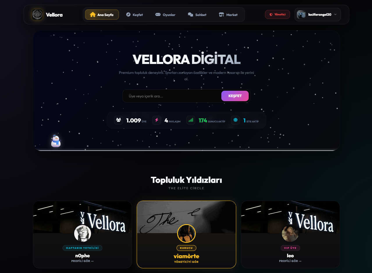 Vellora Discord Sunucusu Sitesi